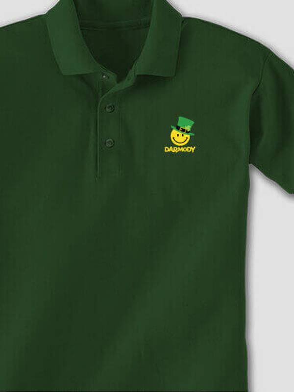 Irish Smiley : Embroidered Polo Shirts product image 1