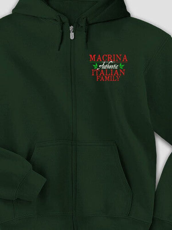 Italian Family : Embroidered Zip Hoodies product image 2