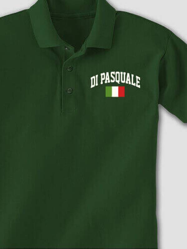 Italian Flag Varsity : Embroidered Polo Shirts product image 2