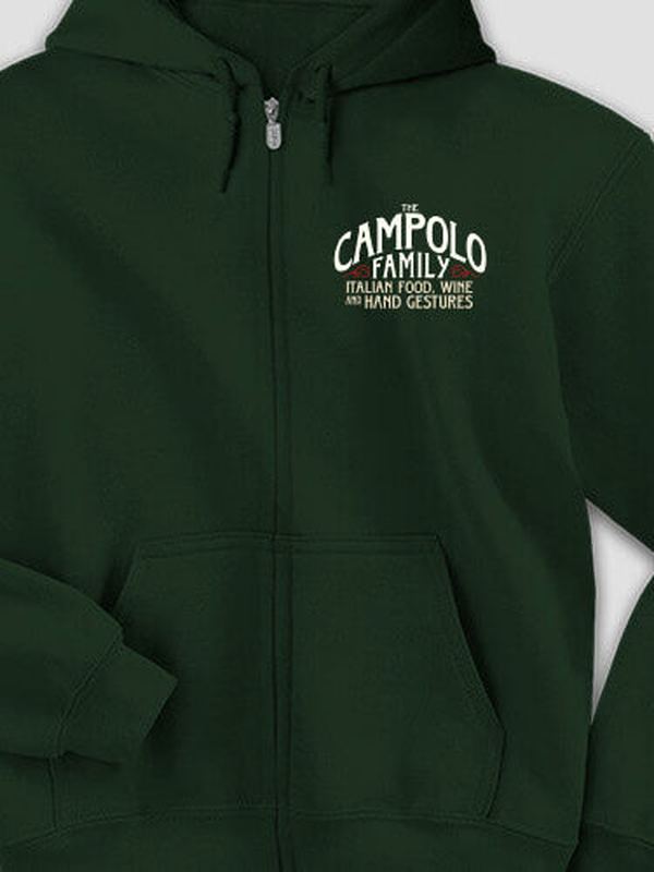 Italian Hand Gestures : Embroidered Zip Hoodies product image 2