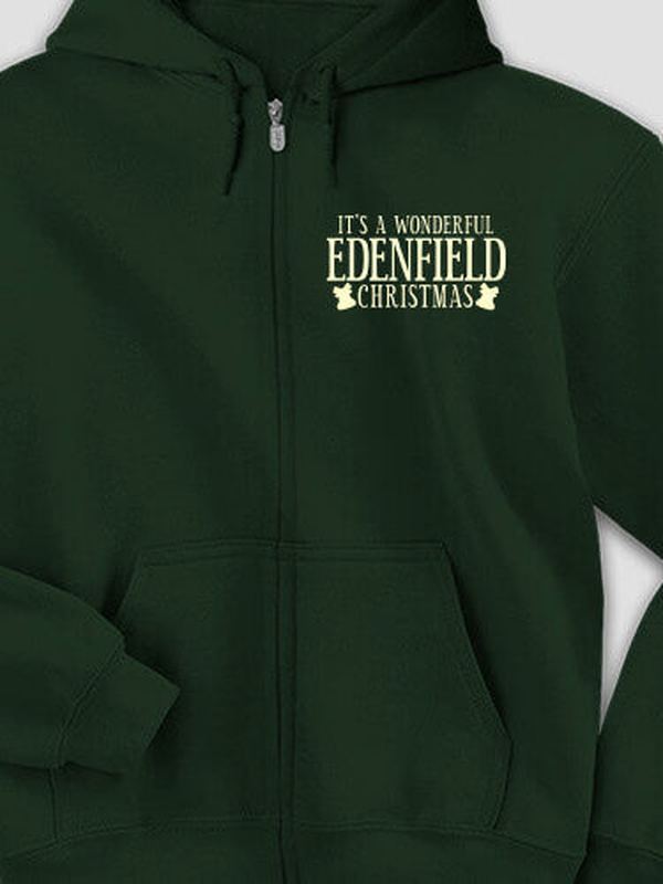 It's A Wonderful Christmas : Embroidered Zip Hoodies