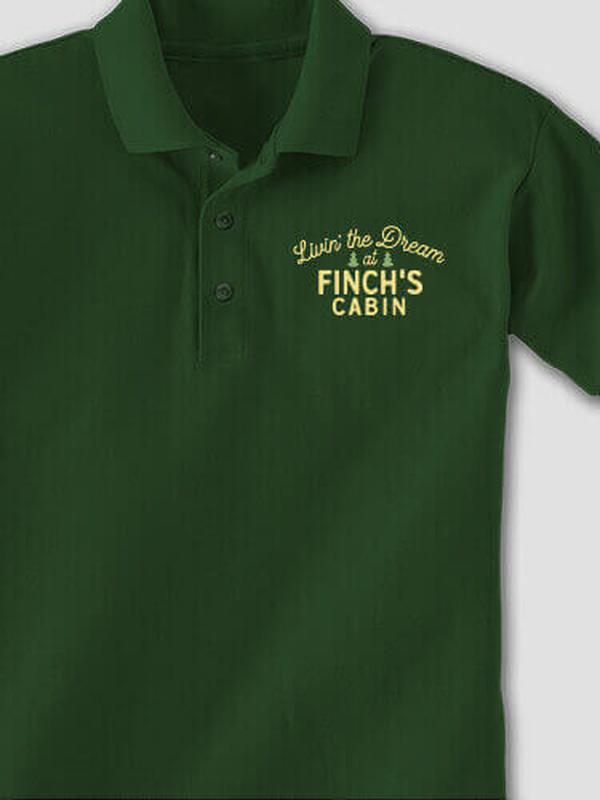 Livin' The Dream Cabin : Embroidered Polo Shirts product image 2