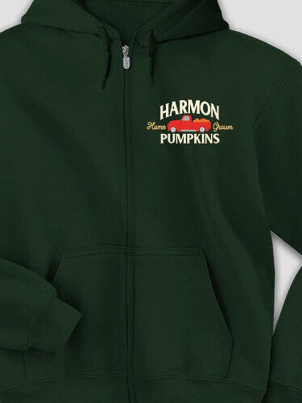 Pumpkins : Embroidered Zip Hoodies