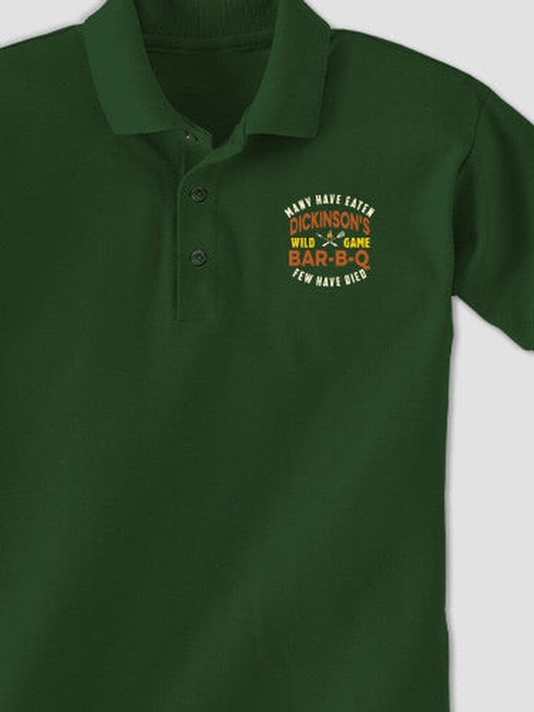 Wild Game Few Have Died BBQ : Embroidered Polo Shirts product image 2