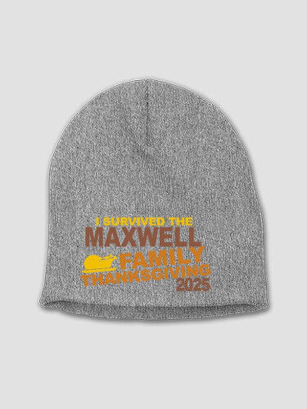 I Survived Thanksgiving : Embroidered Beanies
