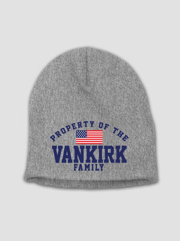 Property of Flag : Embroidered Beanies