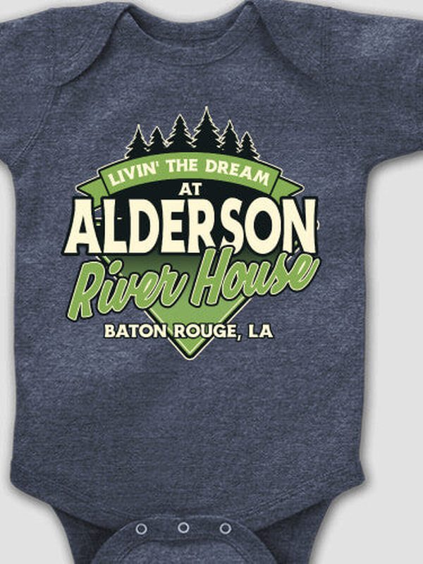 Livin' The Dream River House : Printed Baby Bodysuits