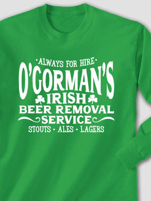 Irish Beer Removal Service : Printed Long Sleeves