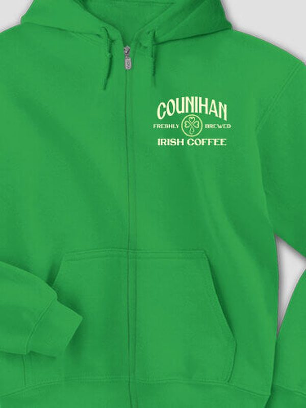 Irish Coffee : Embroidered Zip Hoodies product image 4
