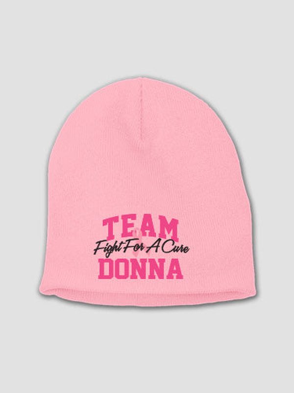 Team Pink : Embroidered Beanies