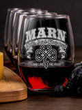 Irish Original : Cheese Board Wine Glass Gift Sets - Engraved