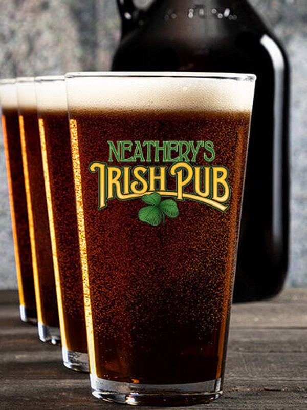 Irish Pub : Growler Pint Glass Gift Sets - Color Printed