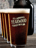 It's A Wonderful Christmas : Growler Pint Glass Gift Sets - Color Printed