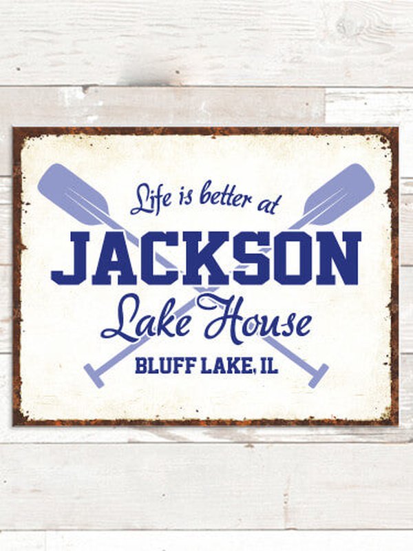 Lake House : Tin Signs