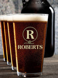 Lasso Monogram : Growler Pint Glass Gift Sets - Color Printed