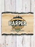 Livin' The Dream Cottage : Faux Sliced Log Plaque