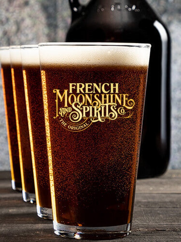 Moonshine and Spirits : Growler Pint Glass Gift Sets - Color Printed