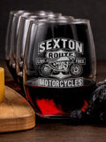 Motorcycles : Cheese Board Wine Glass Gift Sets - Engraved