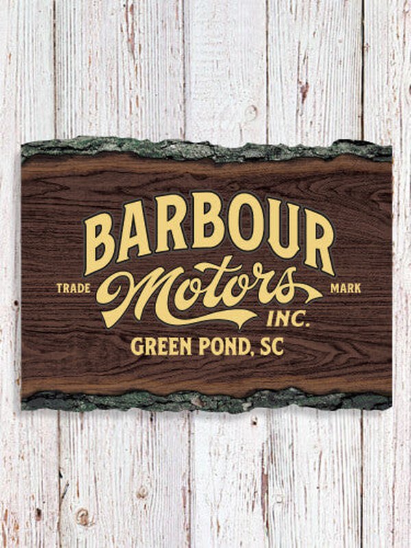 Motors : Faux Sliced Log Plaque