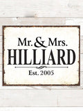 Mr and Mrs : Tin Signs
