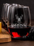 Old Stag : Cheese Board Wine Glass Gift Sets - Engraved product image 1