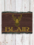 Old Stag : Faux Sliced Log Plaque product image 1