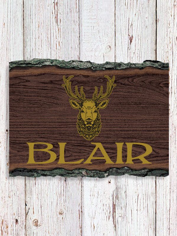 Old Stag : Faux Sliced Log Plaque product image 1