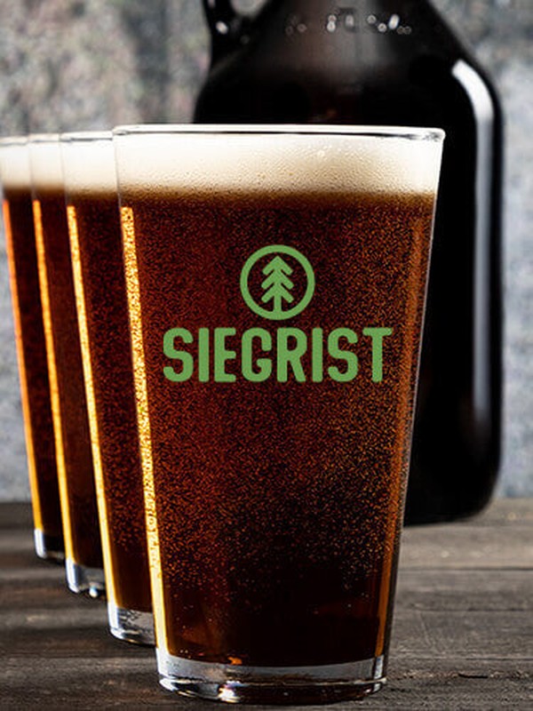 Pine Tree : Growler Pint Glass Gift Sets - Color Printed