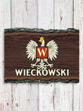 Polish Monogram : Faux Sliced Log Plaque product image 1