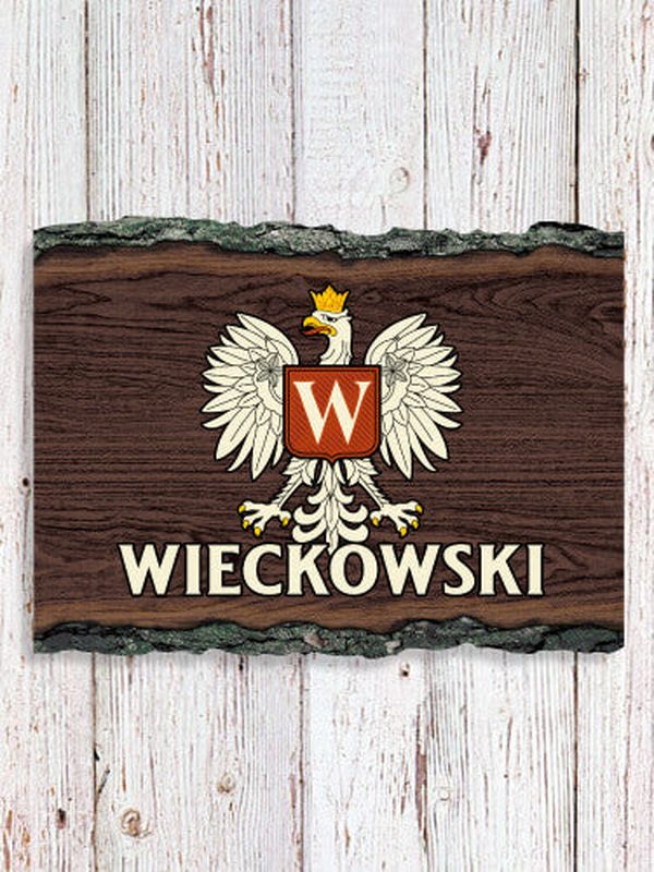 Polish Monogram : Faux Sliced Log Plaque product image 1