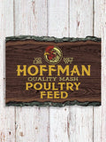 Poultry Feed : Faux Sliced Log Plaque
