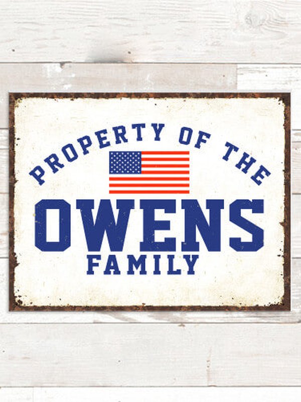 Property of Flag : Tin Signs