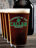 Property of Irish : Growler Pint Glass Gift Sets - Color Printed