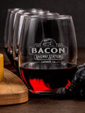Railway Station : Cheese Board Wine Glass Gift Sets - Engraved
