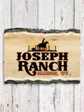 Ranch : Faux Sliced Log Plaque