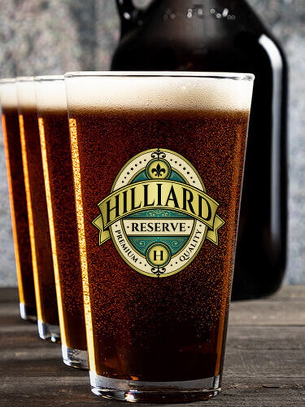 Reserve : Growler Pint Glass Gift Sets - Color Printed