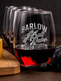 Salt Water Adventures : Cheese Board Wine Glass Gift Sets - Engraved