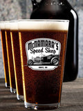 Speed Shop : Growler Pint Glass Gift Sets - Color Printed