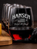United We Stand : Cheese Board Wine Glass Gift Sets - Engraved