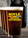 Vietnam Veteran : Growler Pint Glass Gift Sets - Color Printed