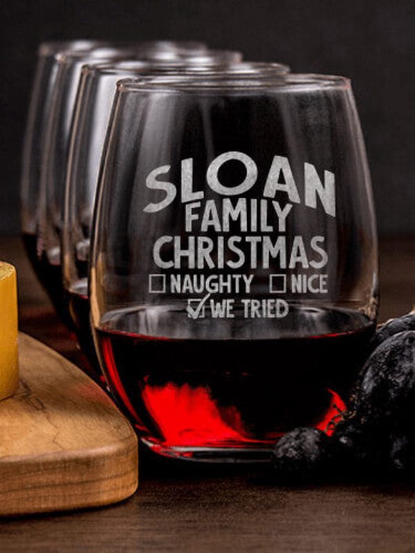 We Tried : Cheese Board Wine Glass Gift Sets - Engraved