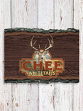 Whitetails : Faux Sliced Log Plaque