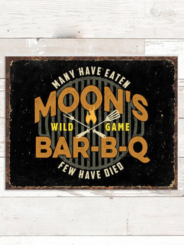 Wild Game Few Have Died BBQ : Tin Signs