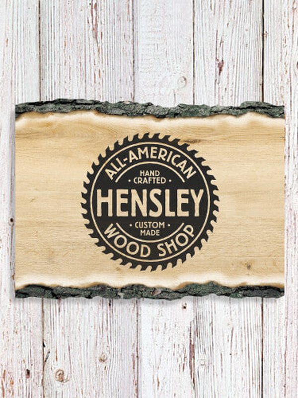 Wood Shop : Faux Sliced Log Plaque