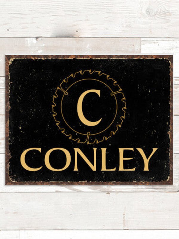 Woodworking Monogram : Tin Signs