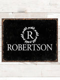 Wreath Monogram : Tin Signs