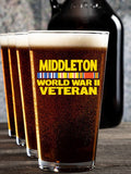 WW2 Pacific Veteran : Growler Pint Glass Gift Sets - Color Printed