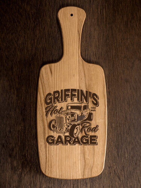 Hot Rod Garage : Cheese Boards - Engraved