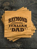 Italian Dad : Coasters - Engraved