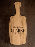 Mr and Mrs : Cheese Boards - Engraved